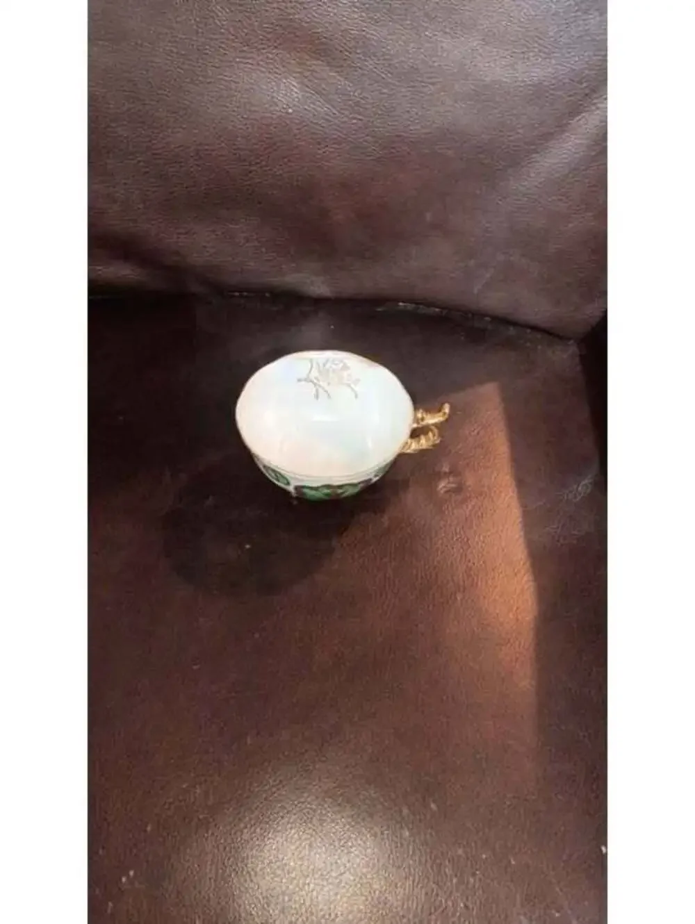 Weird Green cat teacup